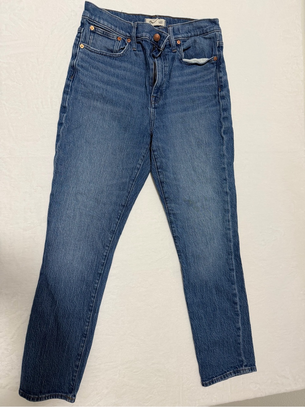 Madewell Straight-Leg Jeans in Medium Blue Wash